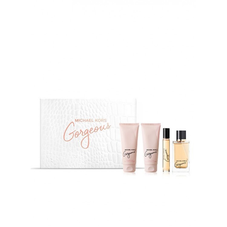 Michael Kors Gorgeous EDP Spring Set 25 (100ML +Body Lotion 100ML + Shower Gel 100ML +Toilet Sprey 10ML)