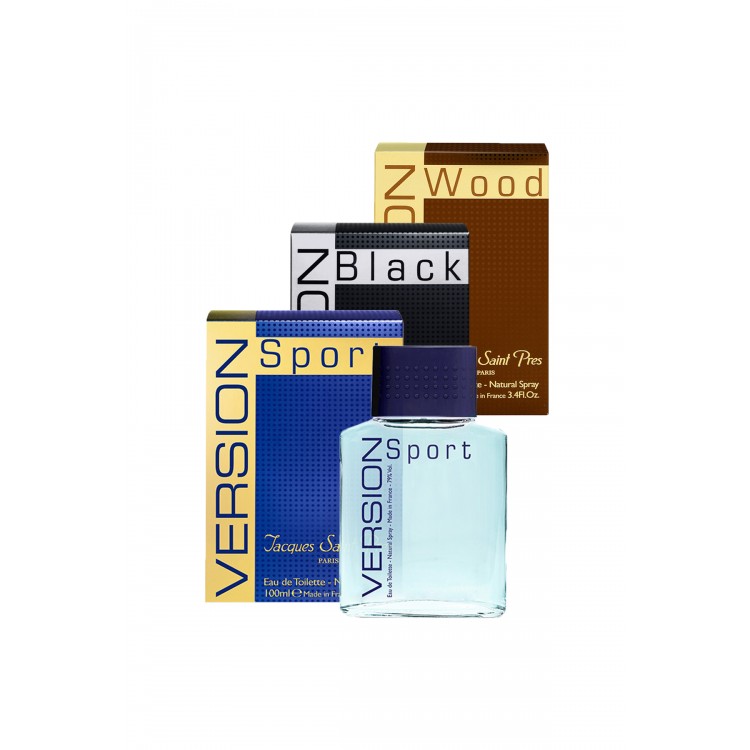 JSP Version Black, Version Wood, Version Sport Koleksiyon Seti (3X100ML EDT ) Erkek Parfüm