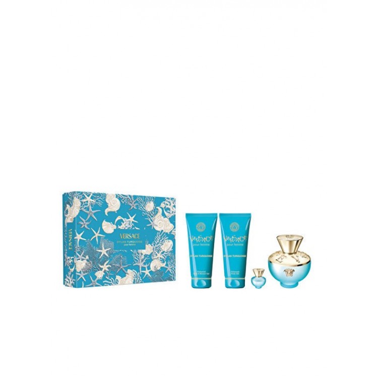 Versace Dylan Turquoise EDT Spring Set 25 (100ML + Shower Gel 10ML0 + BGEL100ML + GWP5 ML)